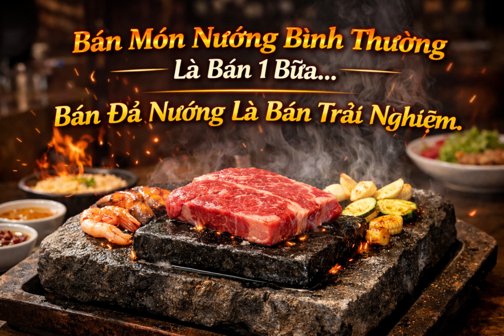 Bán Món Nướng Bình Thường Là Bán 1 Bữa… Bán Đá Nướng Là Bán Trải Nghiệm